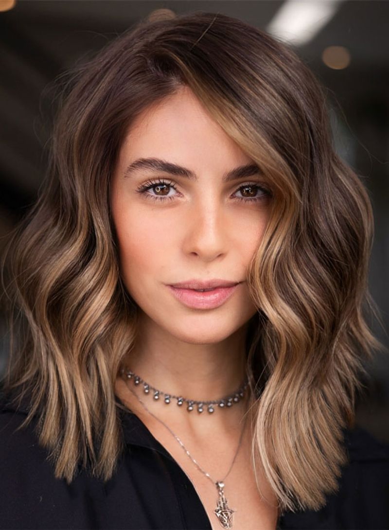 Caramel Balayage Lob