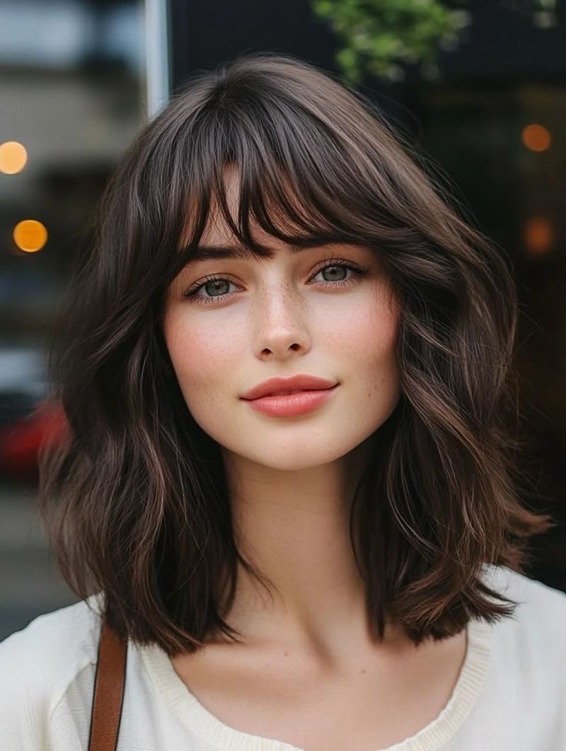 Midi Cut with Curtain Bangs