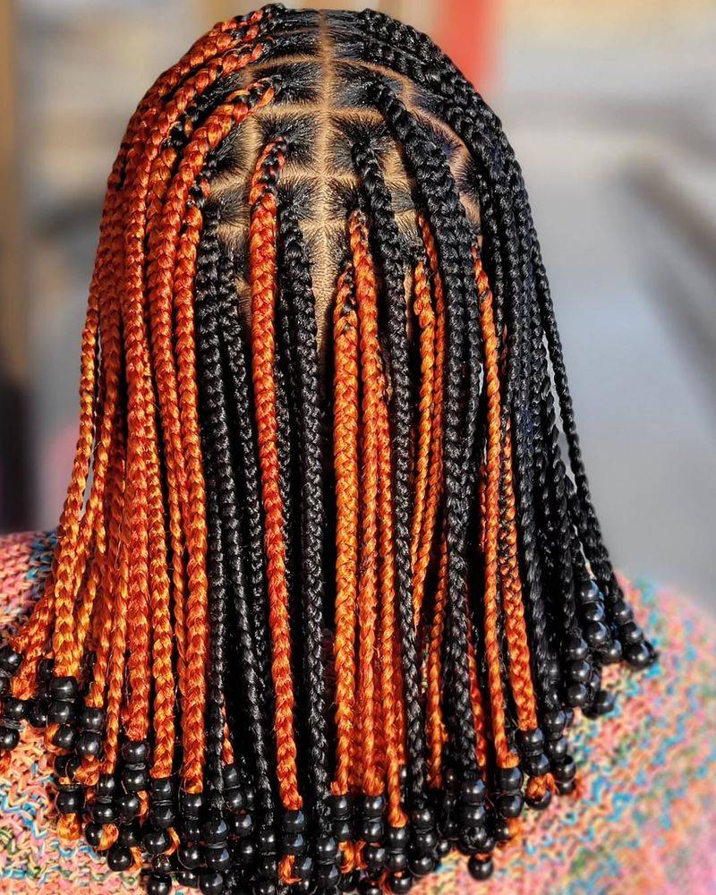 Braided Bob with Beads