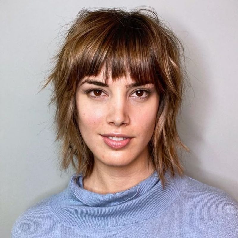Micro-Banged Textured Bob
