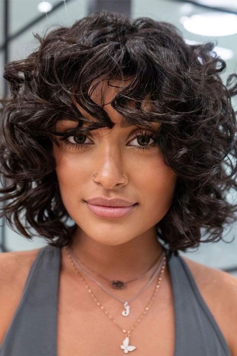 Chin-Length Natural Curls