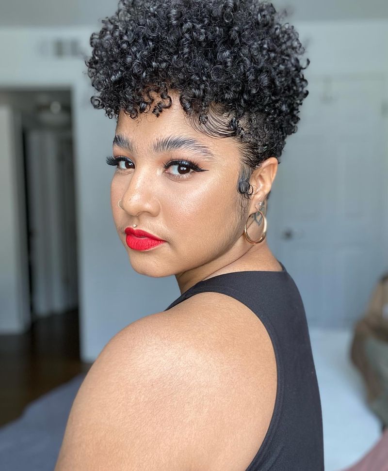 Curly Fringe with Undercut