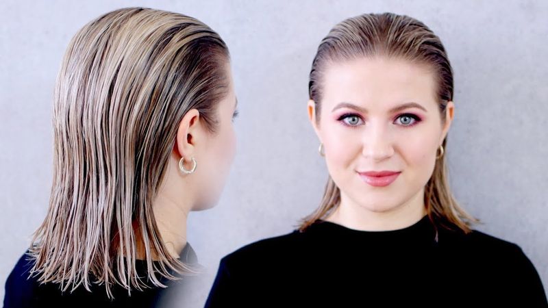 Estilos de cabelo penteado para trás