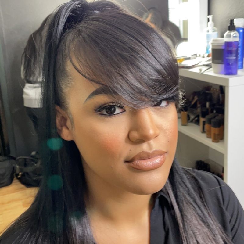 Side-Swept Thick Bangs