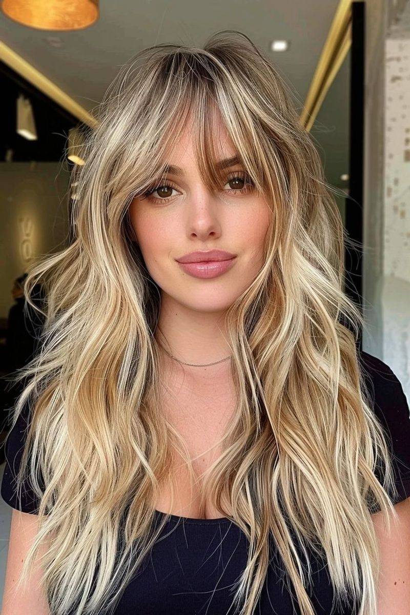 Wispy Bangs with Long Layers