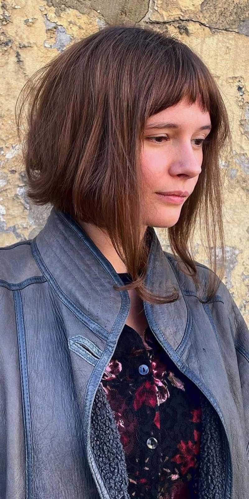 Wispy Disconnected Bangs with Dramatic A-Line