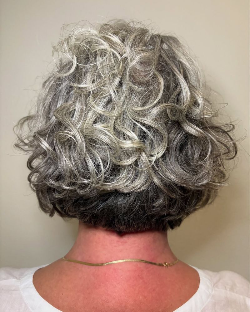 Curly Bob with Highlights