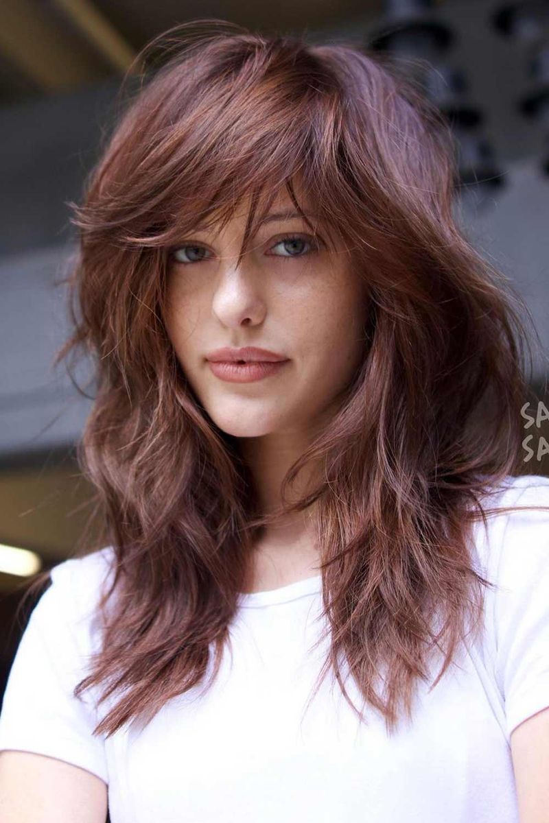 Shaggy Layers with Piecey Bangs