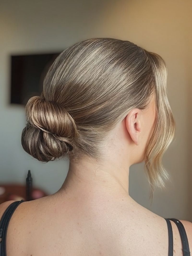 Uno chignon basso elegante