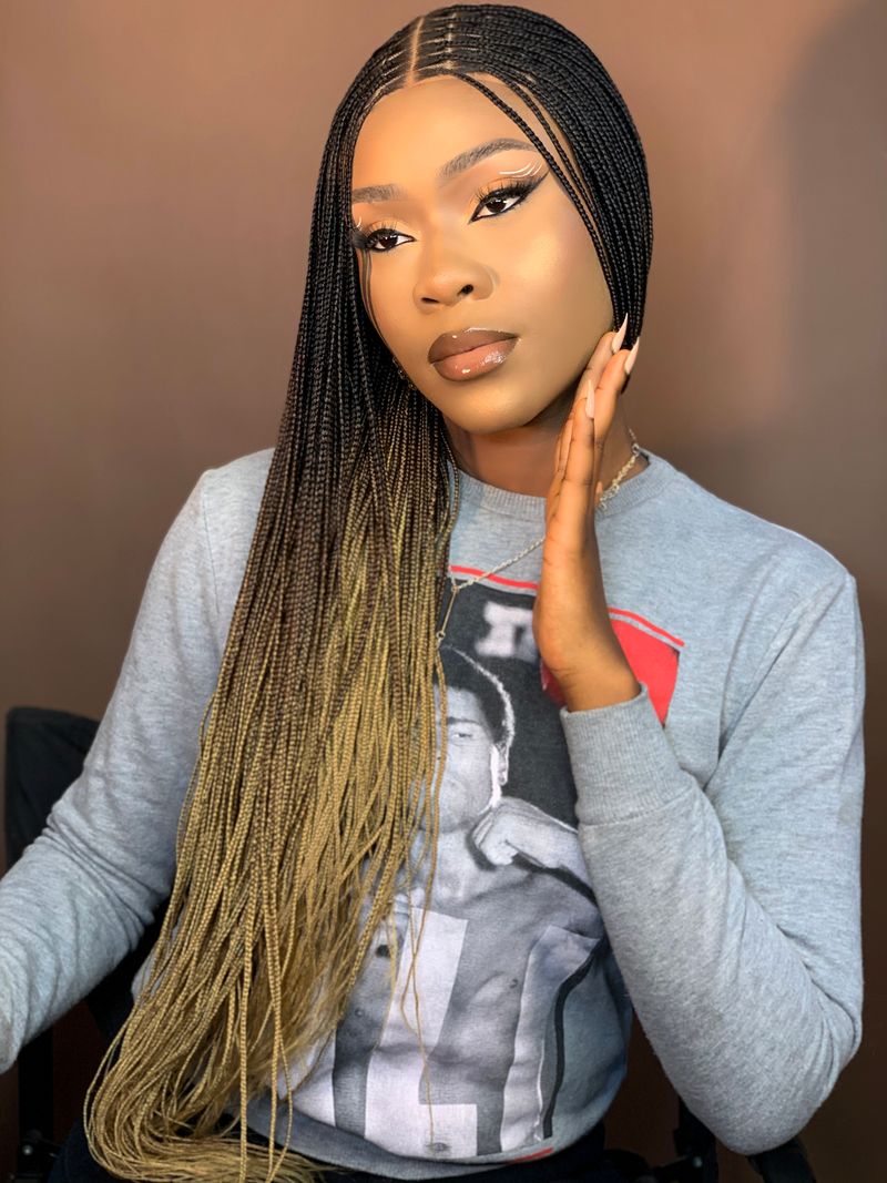 Ombré Small Knotless Braids