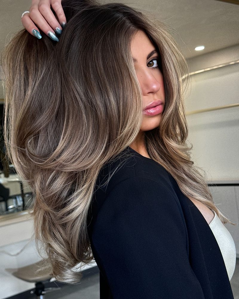Strati lunghi con Balayage