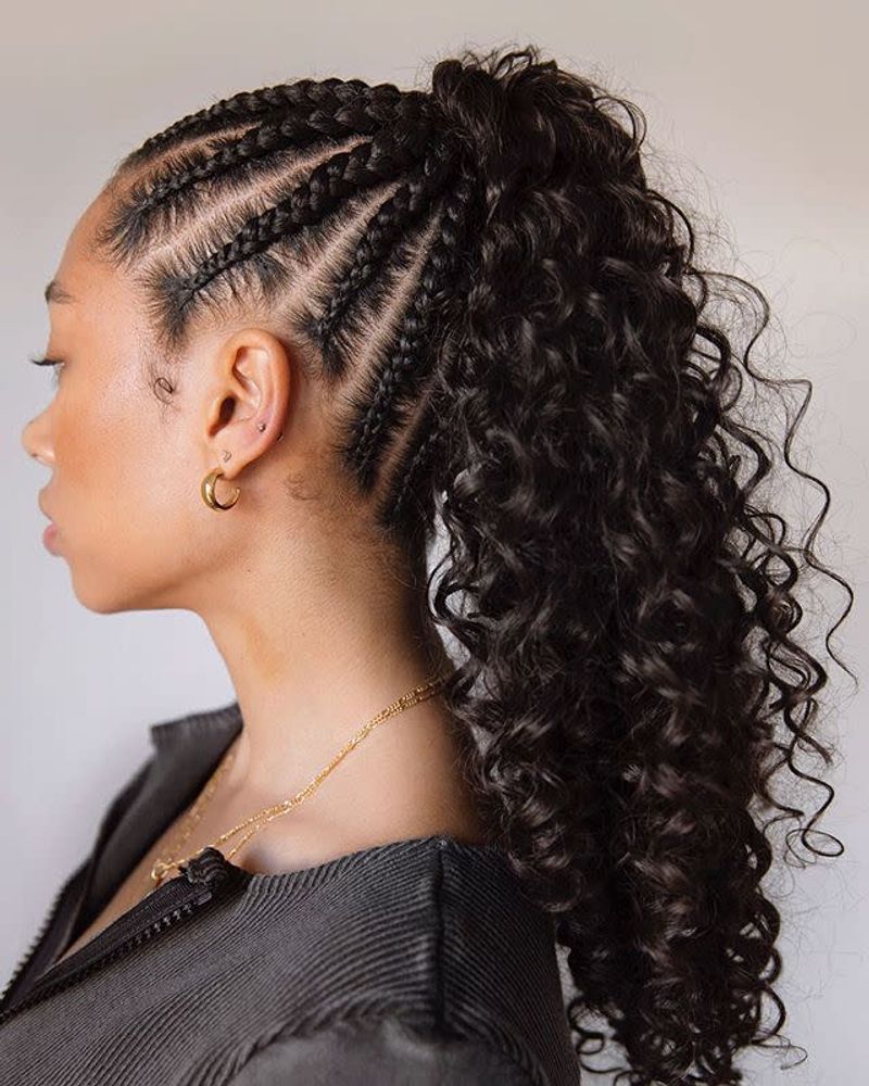 Coda di cavallo Cornrow