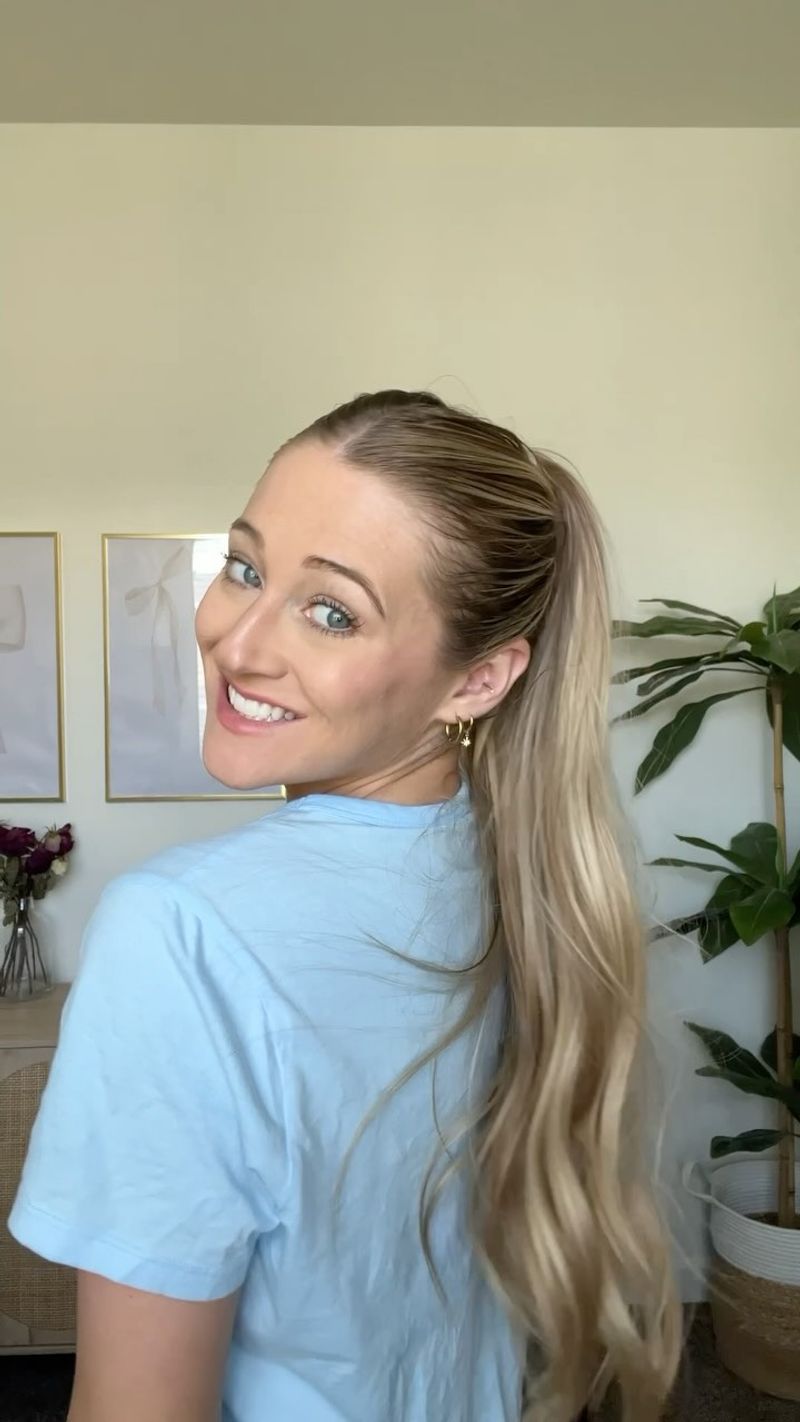 Hidden Braid Ponytail