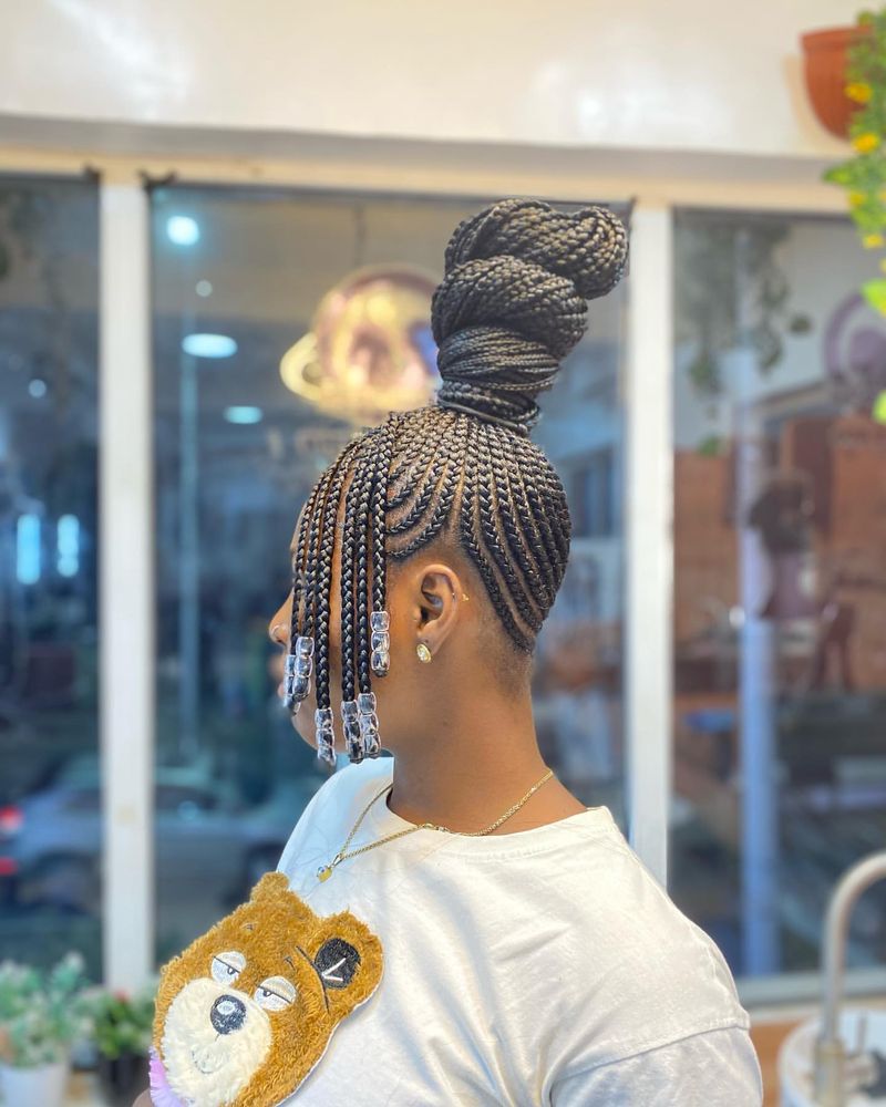 Box Braids met pony