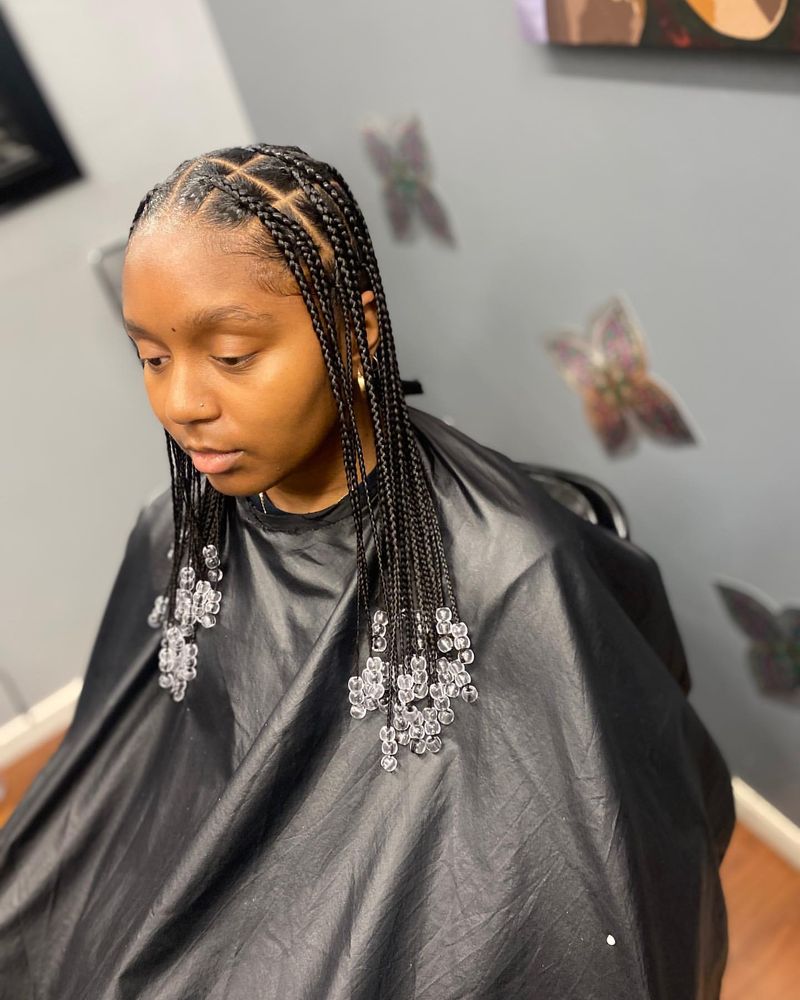 Box Braids met kralen