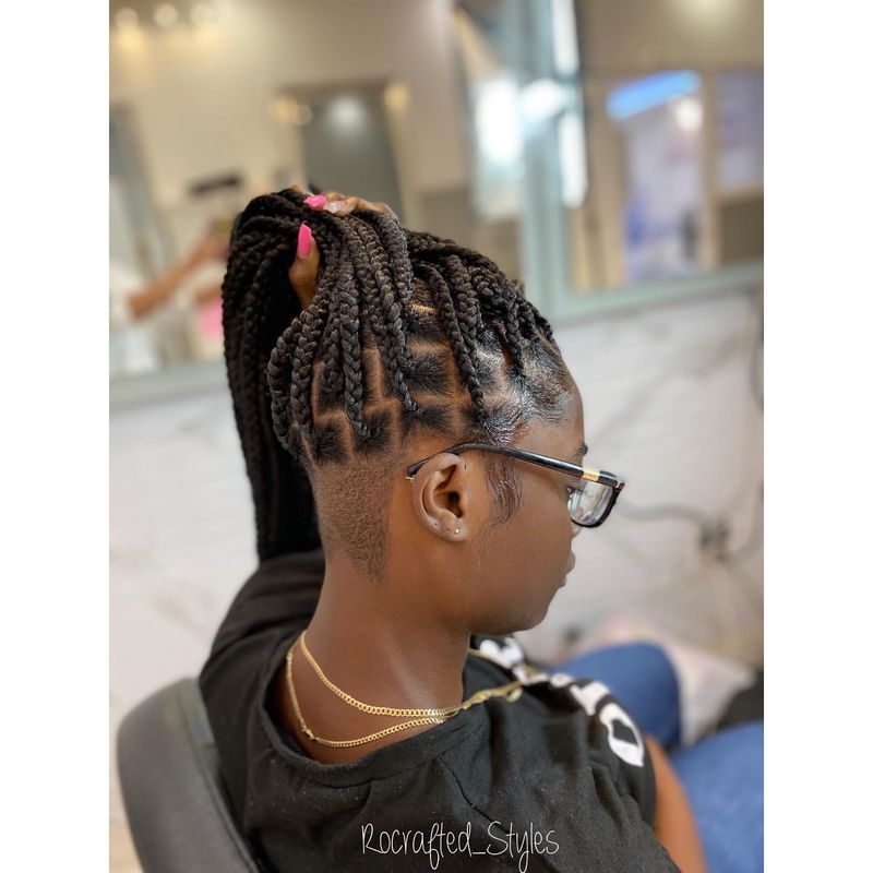 Box Braids met Undercut