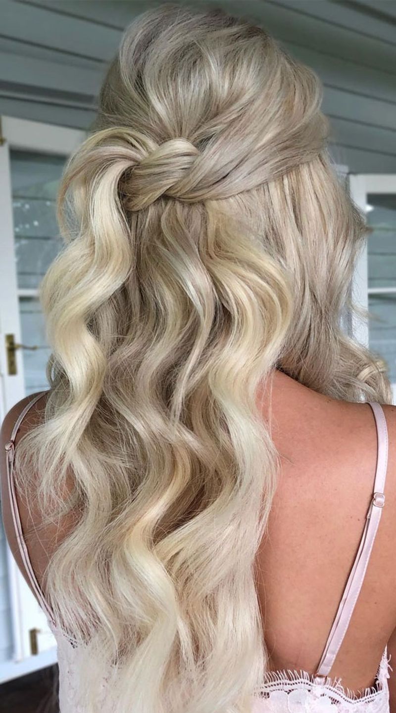 Knotted Half-Up Style