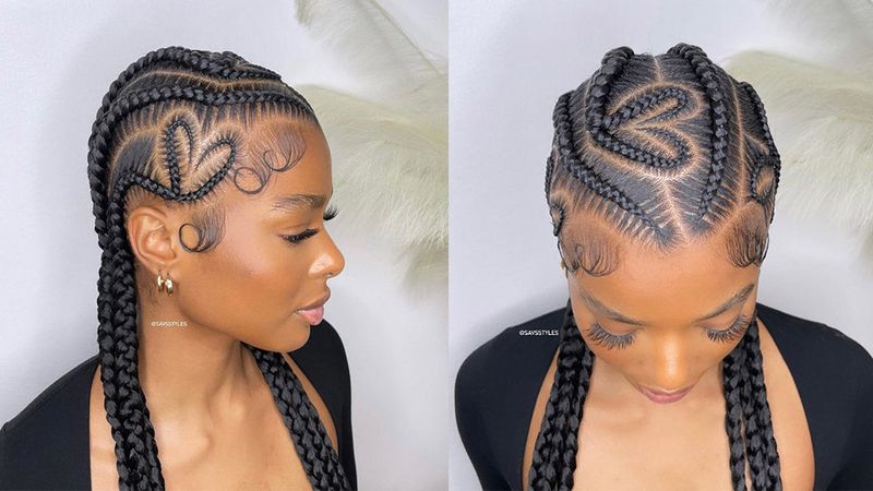 Cornrow Hearts