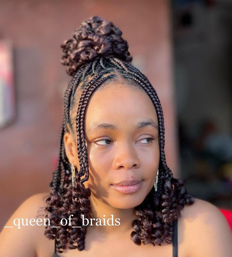 Half-Up Box Braids