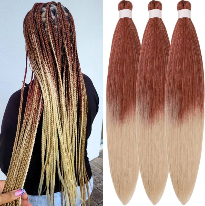 Ombre Braids With Harsh Color Transitions