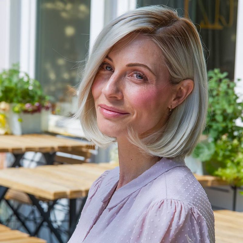 Side-Parted Bob with Subtle Layers
