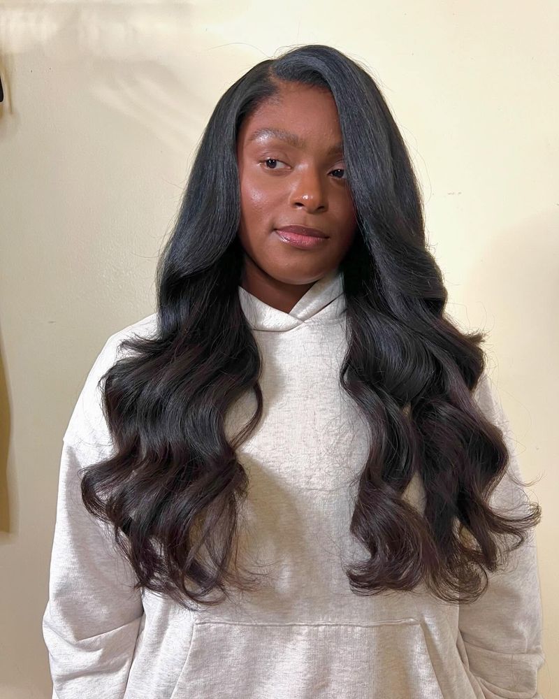 Deep Side Part with Voluminous Waves