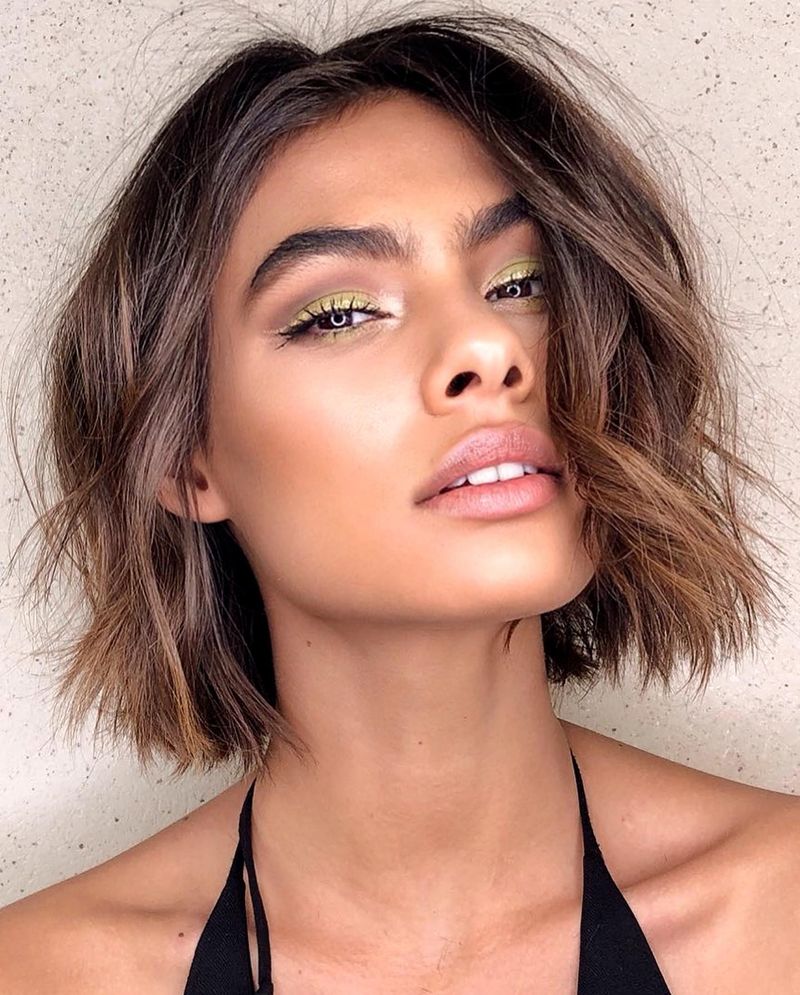 Chin-Length Cut with Choppy Ends