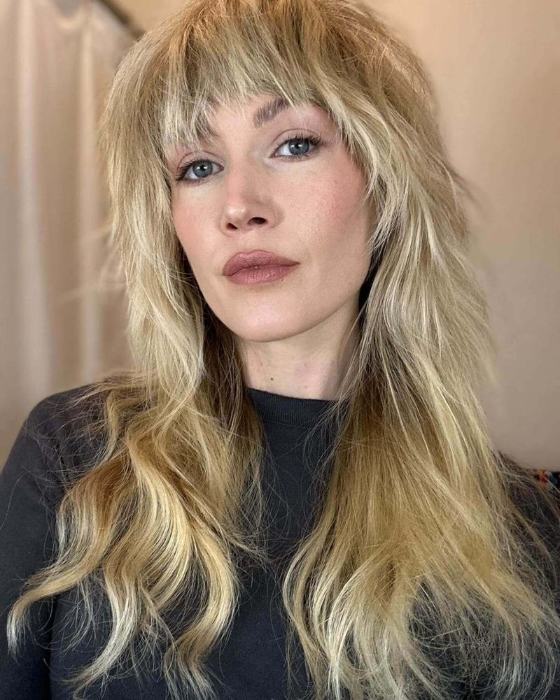 Modern Mullet with Curtain Bangs
