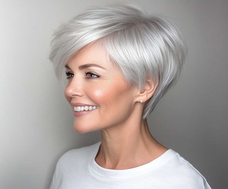 Side-Swept Fringe Pixie