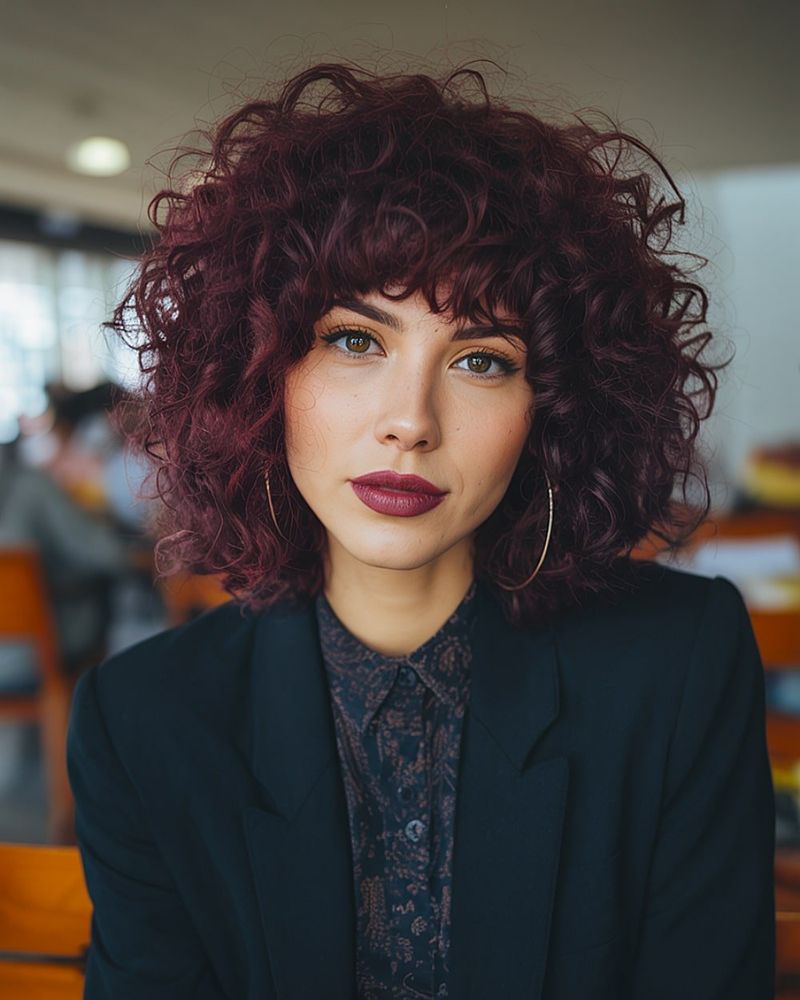 Curly Micro Bangs