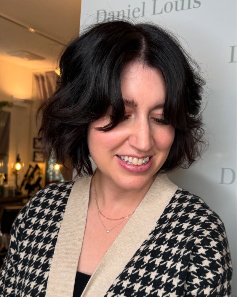 French Bob With Curtain Bangs