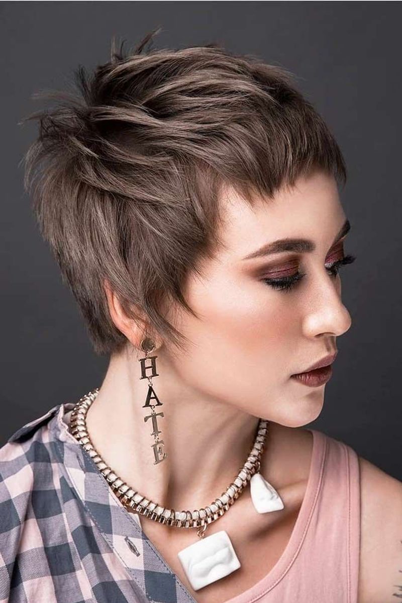 Feathered Pixie with Baby Bangs