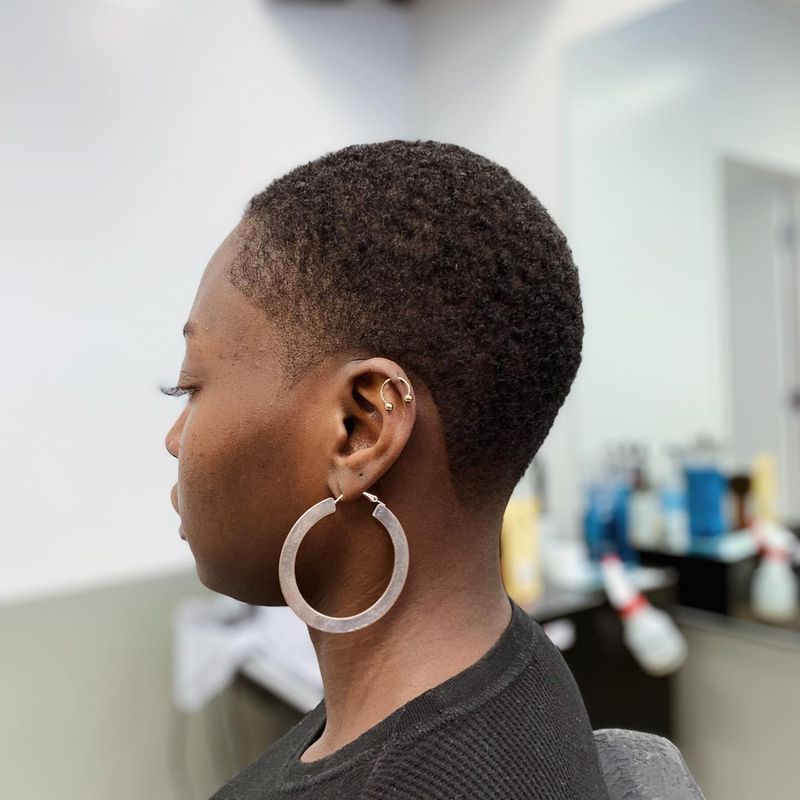 Buzzed Pixie With Fade