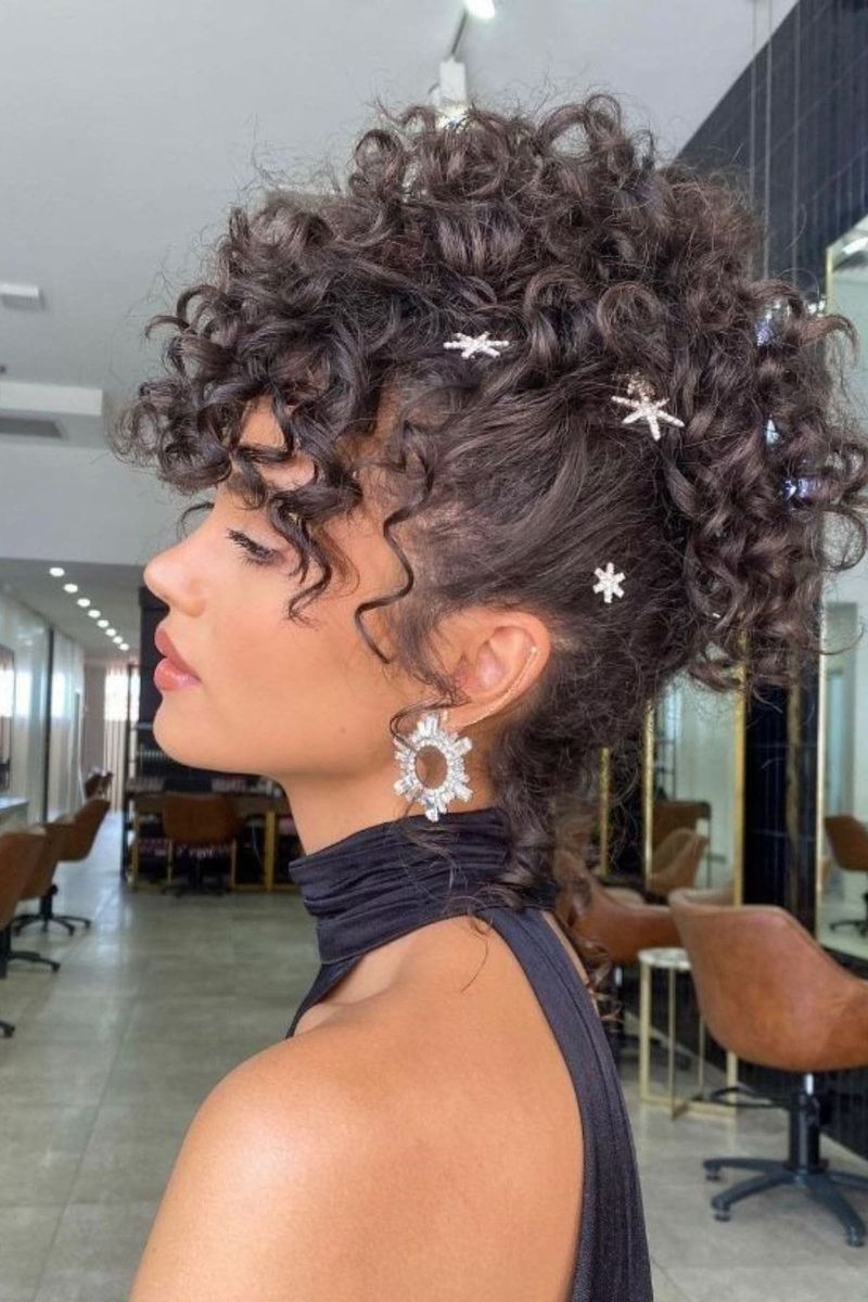 Sculptural Updo with Coils