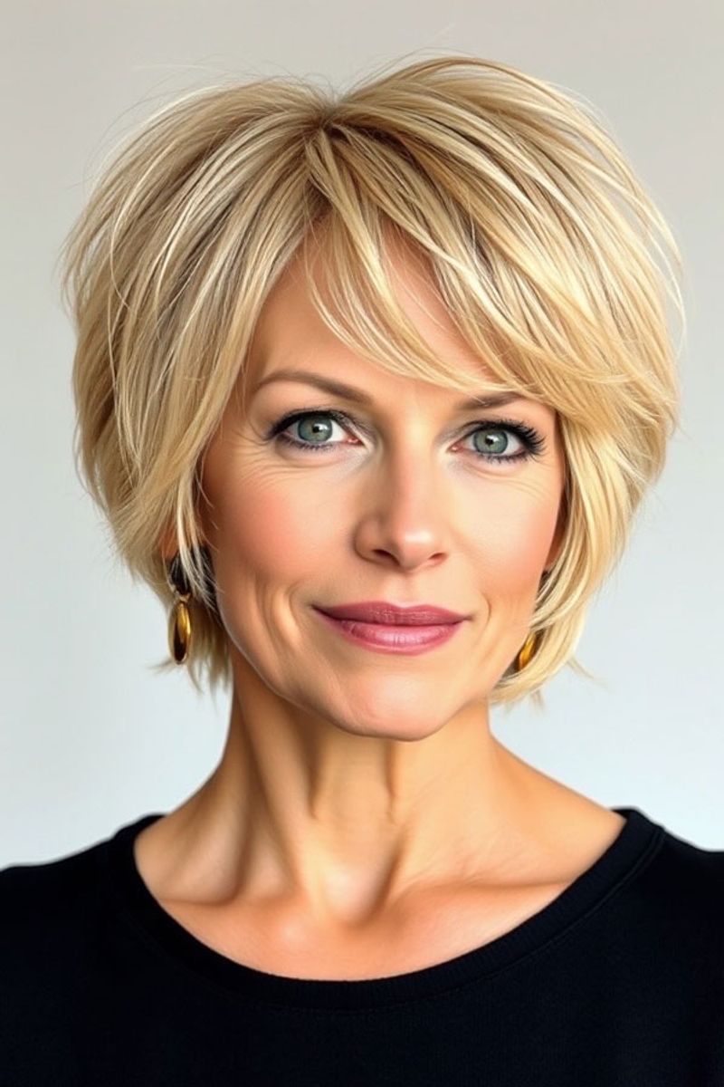 Feathered Bob with Face-Framing
