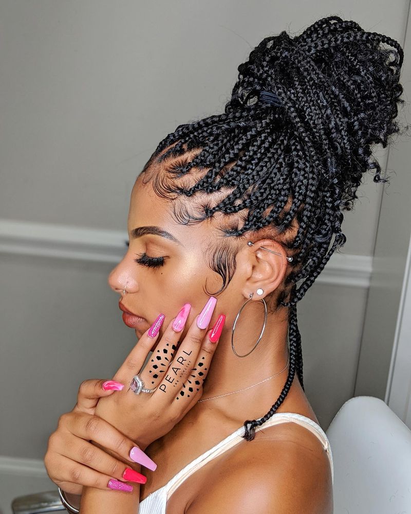 Messy Braided Top Knot