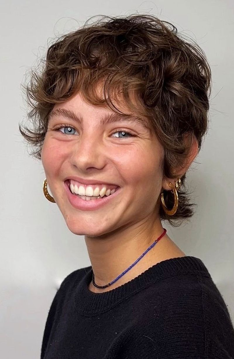 Short Curly Pixie Shag