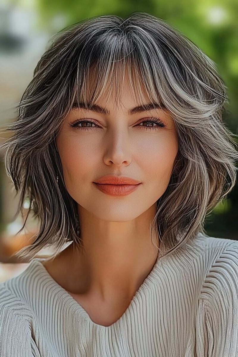Wispy Bangs with Graduated Layers