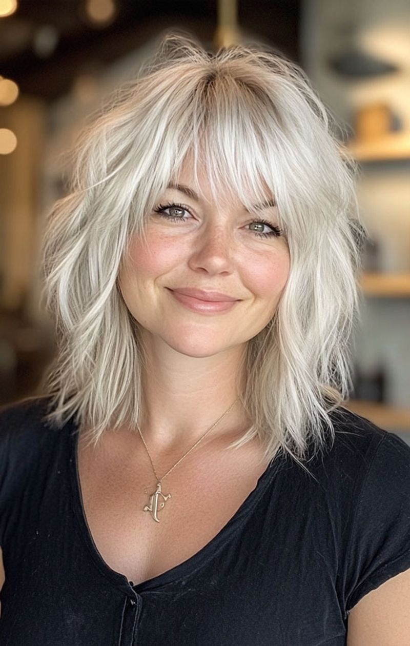 Tousled Bob with Textured Fringe