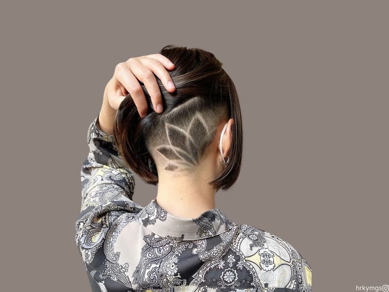 Undercut Bob with Hidden Design
