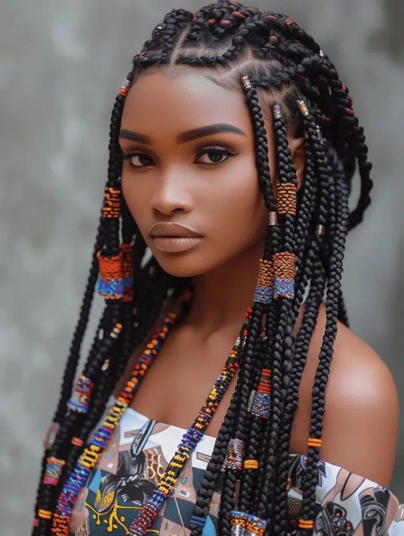 Fulani-Inspired Box Braids