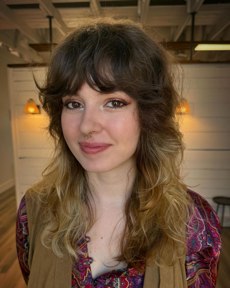 Feathered Shag with Swoopy Bangs