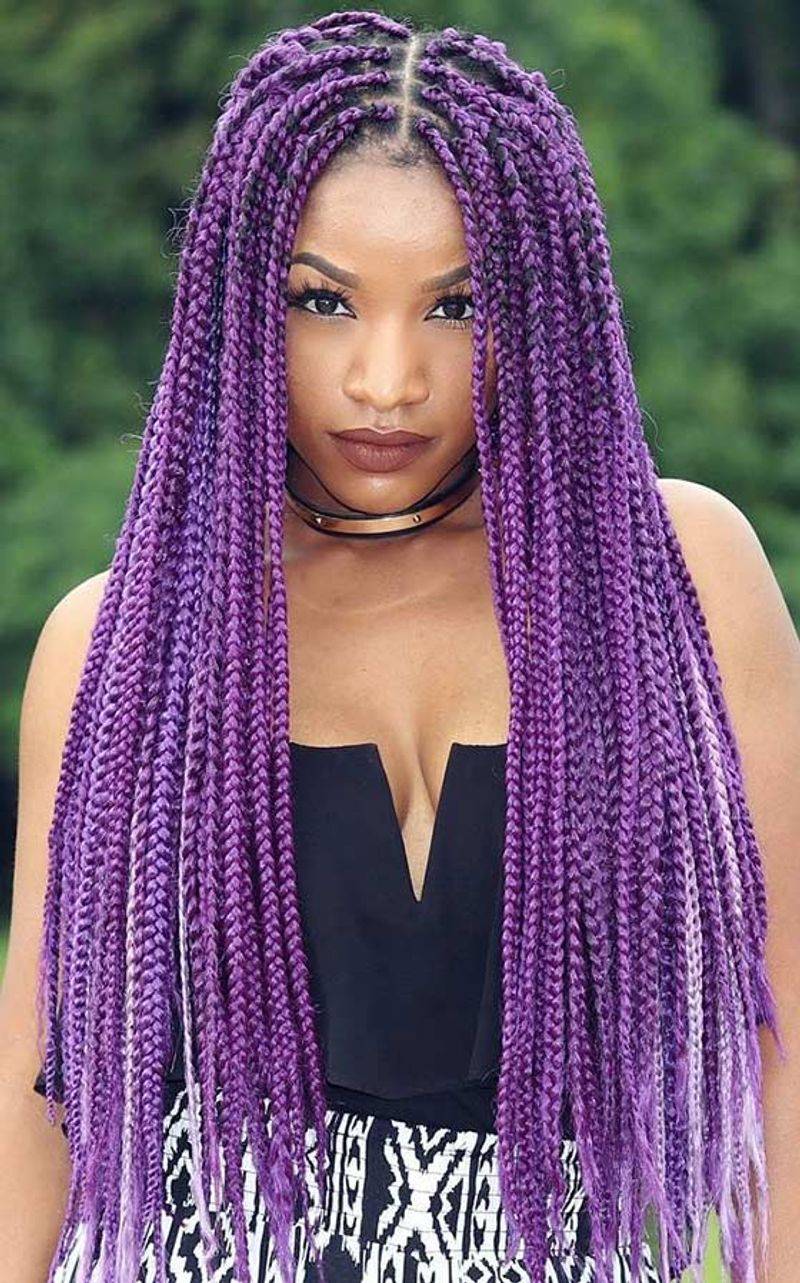 Lavender Box Braids
