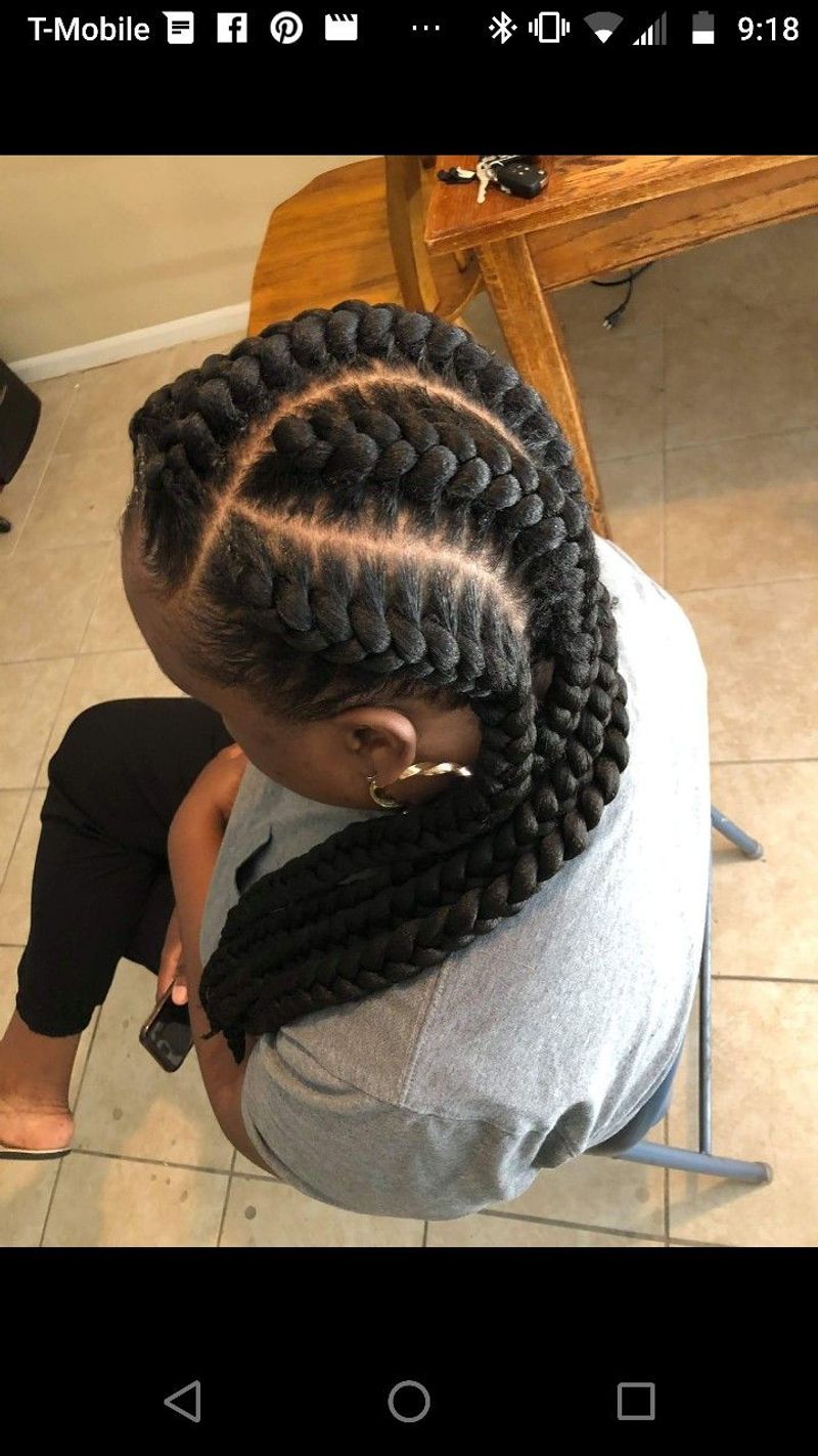 Goddess Braids (Thicker Cornrows)