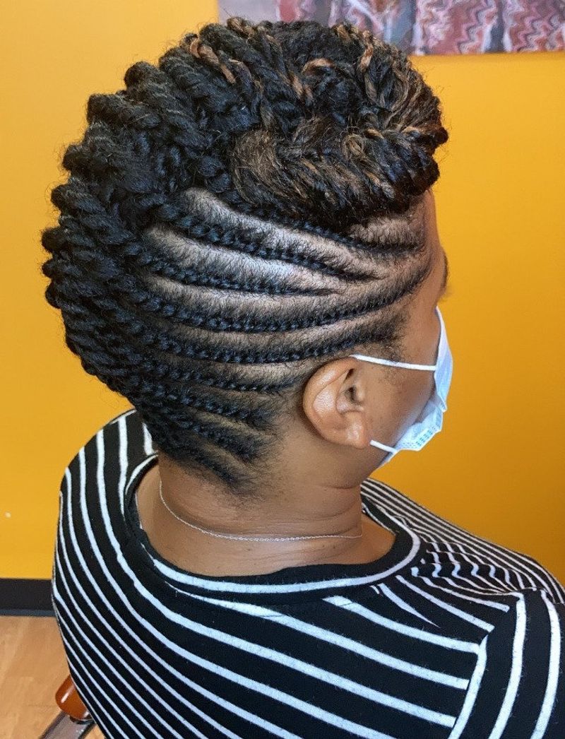 Sculptural Flat Twist Updo