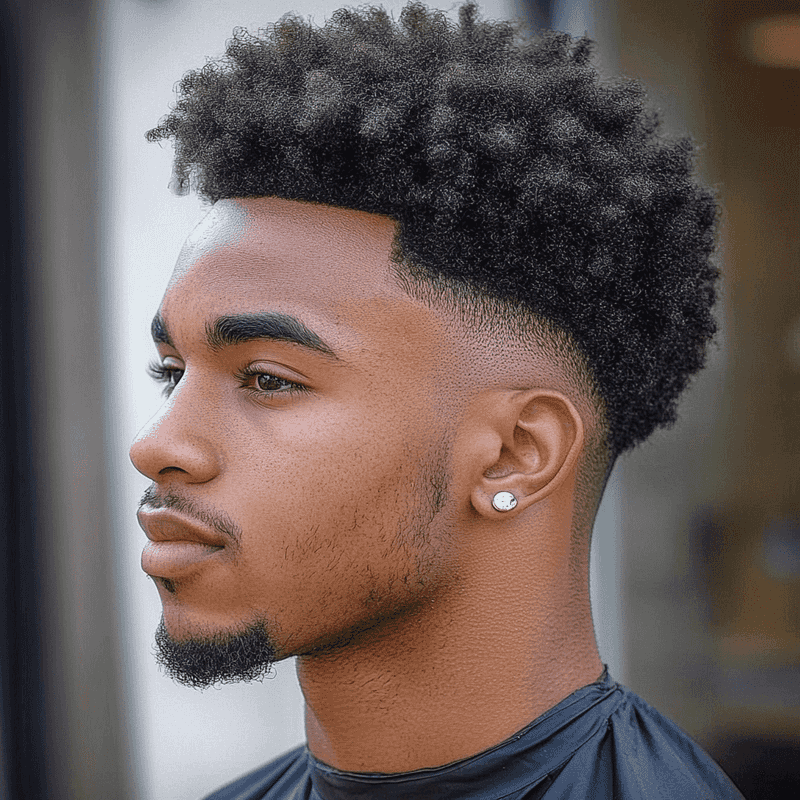 Faded Temple Cut with Textured Crown