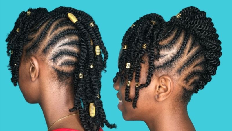 Braided Mohawk Updo