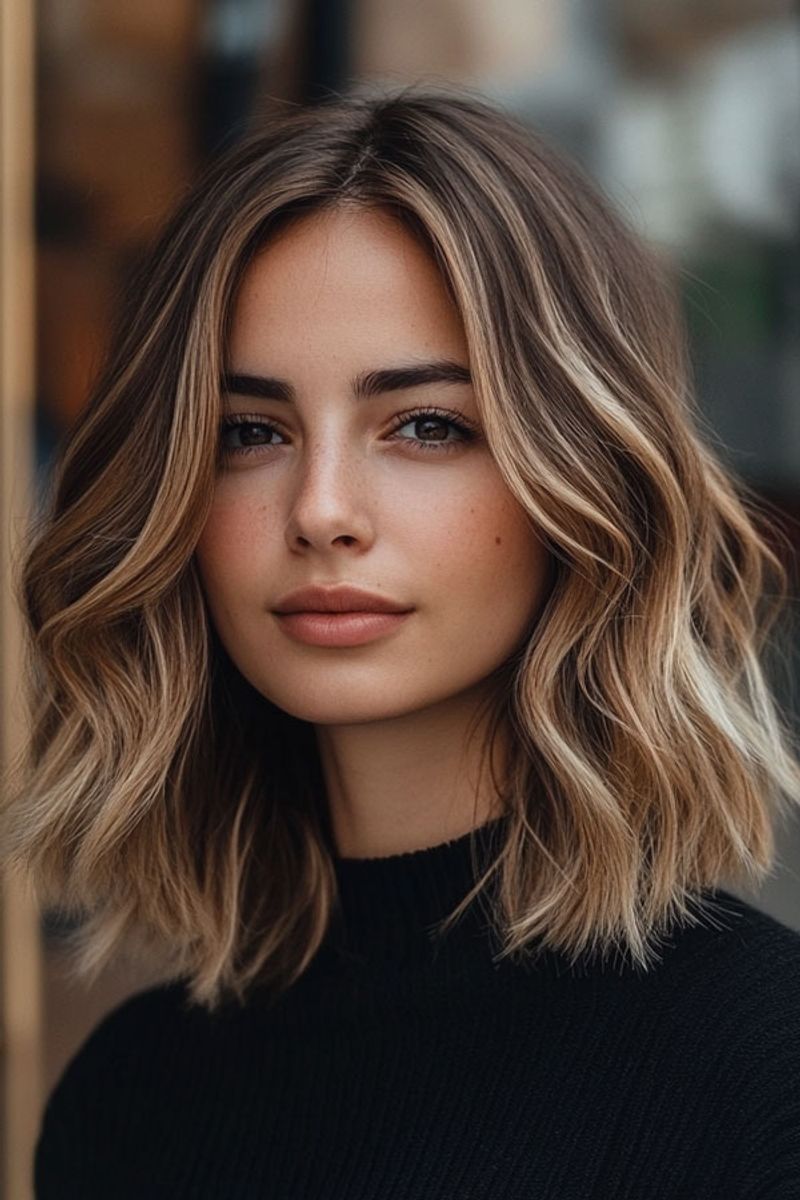 Textured Bob with Micro-Highlights