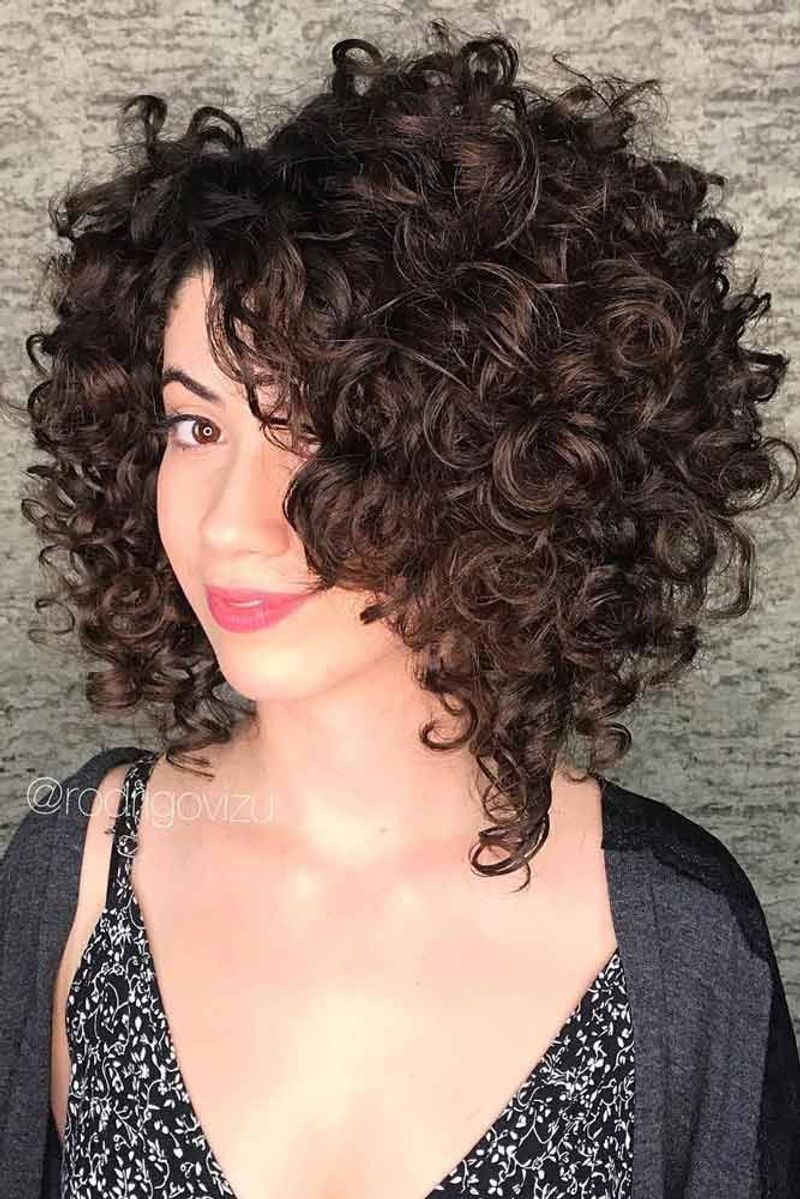Asymmetrical Curl Bob