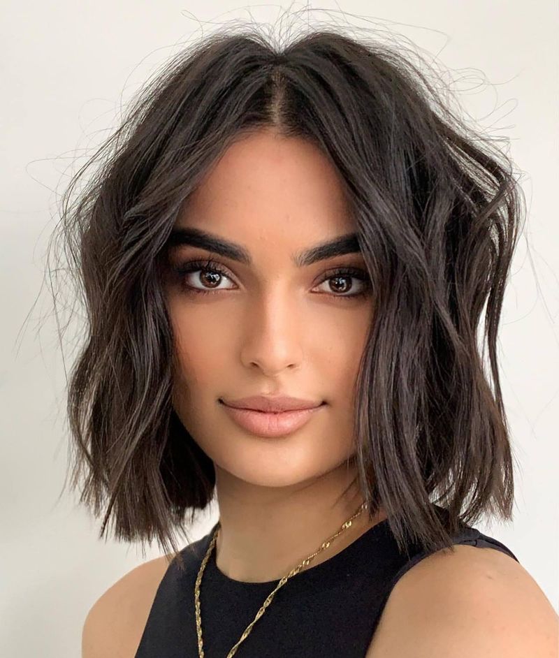 Blunt Edge Shaggy Bob